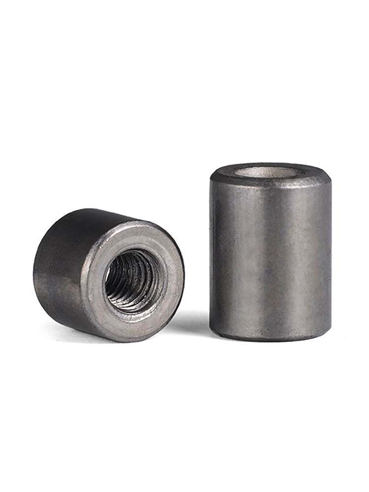 加长螺母铁本色焊接螺母圆柱型加厚加高丝杆接头连接螺母柱m5m6m8