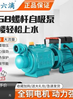 高扬程吸井水抽水泵自来水全自动增压泵不锈钢螺杆自吸泵家用220V