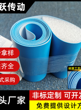 轻型光面食品级输送带耐高温传送带蓝色白色面食流水线传输皮带