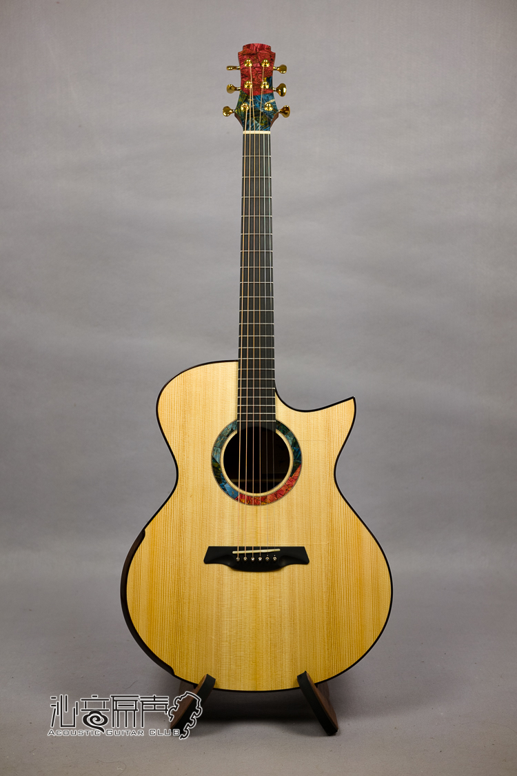 Maestro美诗特吉他2020客户定制Singa阿迪云杉可可波罗手工吉他