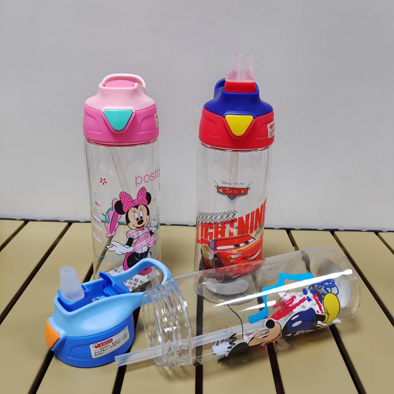 【清仓】迪士尼儿童弹跳杯吸管杯Tritαn材质女童夏季凉水杯学生