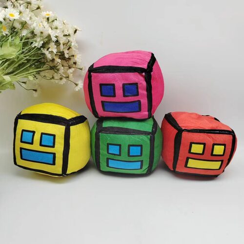 跨境新款geometry dash plush 几何冲刺游戏 毛绒玩具玩偶公仔抱