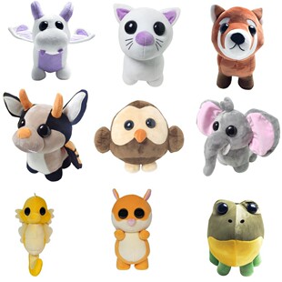 外贸跨境新品ADOPT ME宠物毛绒玩具公仔动物猫头鹰公仔玩偶