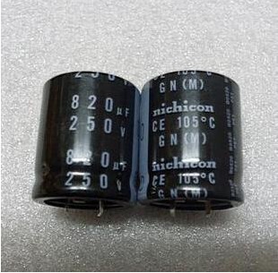 进口 尼吉康 nichicon 250V820uF 牛角铝电解电容30/25X40