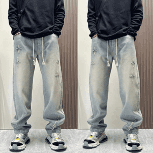 美式直筒宽松牛仔裤男2026春季新款高街复古休闲阔腿裤潮流长裤男