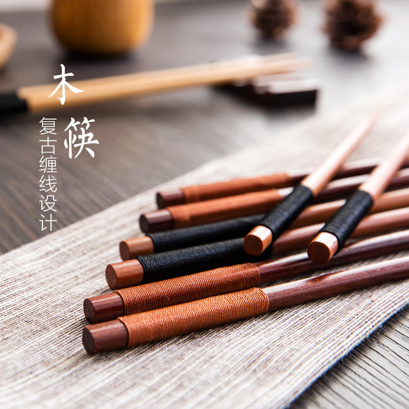 复古创意风筷子天然环保铁刀木