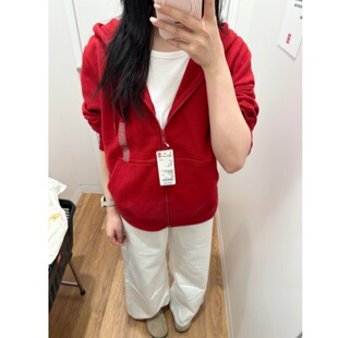 美式通勤连帽卫衣外套女秋冬设计感oversize重磅加绒加厚女款开衫