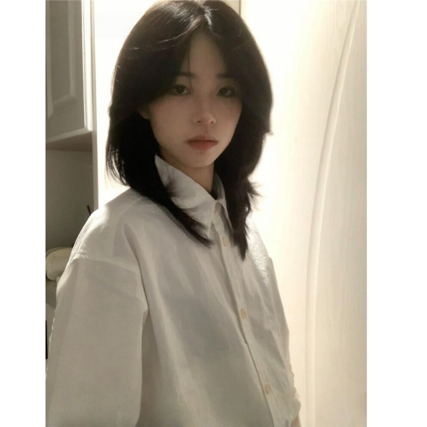 文艺白色衬衫男女情侣装内搭叠穿