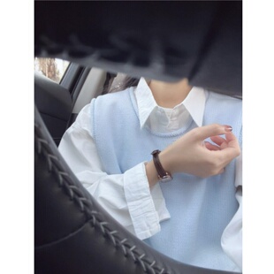 法式白色衬衫内搭女上衣2026新款设计感小众宽松外套休闲通勤衬衣