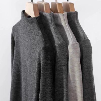 秋冬德绒半高领长袖保暖打底T恤