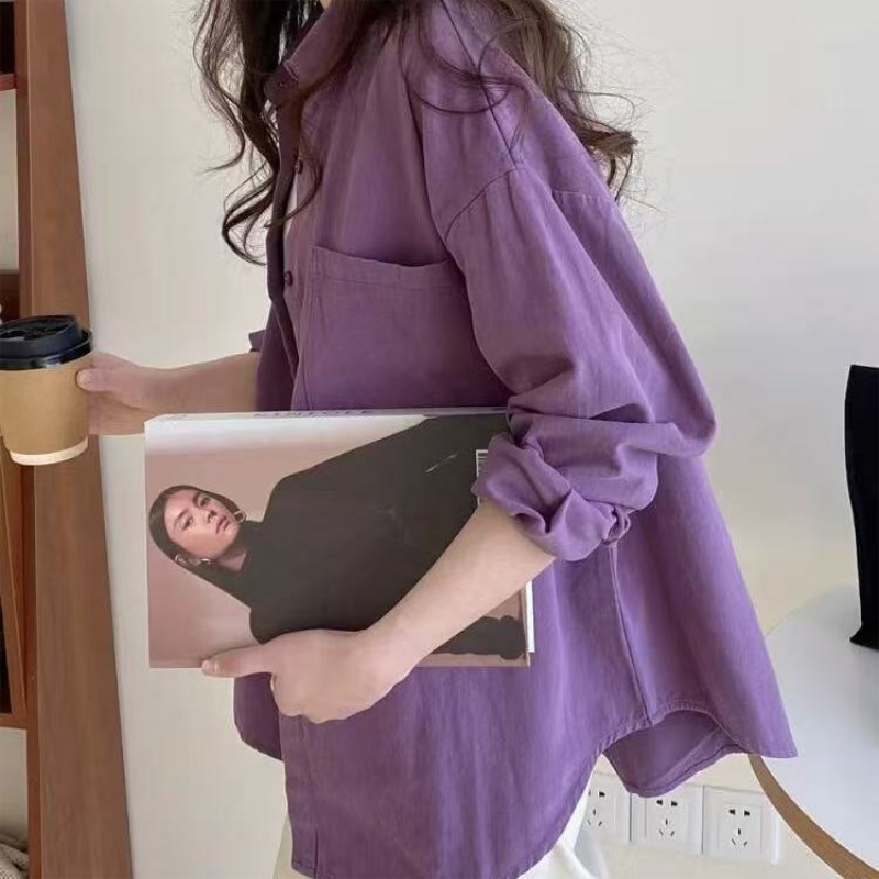 品牌剪标撤柜轻奢纯棉长袖衬衫女