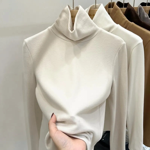 大牌剪标撤柜德绒保暖加绒打底衫