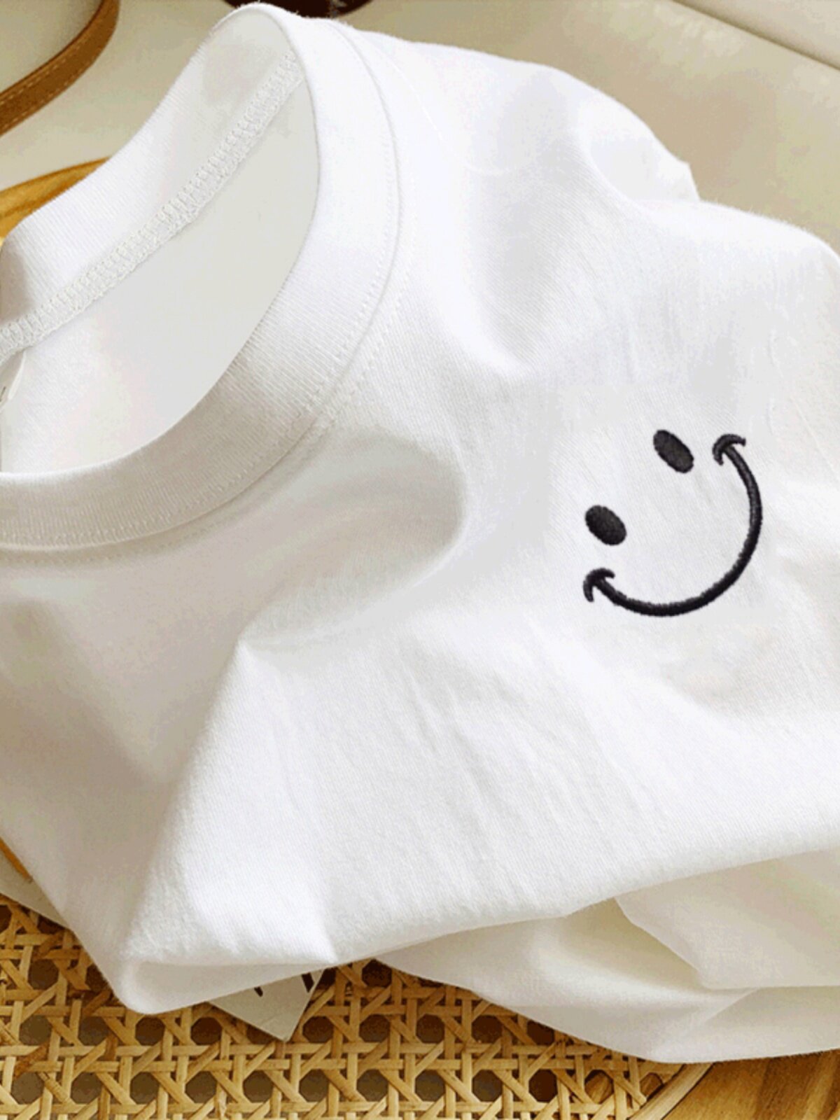COTTON SHORT SLEEVE T-SHIRT WOMENS SUMMER WHITE HALF-SLEEVED TOP ROUND NECK LOOSE CASUAL NEW NATIONAL TIDE THIN T-SHIRT WOMENS CLOTHING