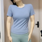 速干短袖 健身上衣跑步T恤运动速干衣 超薄透气后背网纱瑜伽短袖