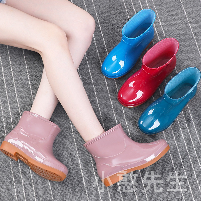 双回春秋防滑女雨鞋食堂厨房水鞋