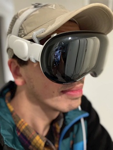 适用苹果Apple vision pro vp vr 眼镜头戴绑带扣鸭舌帽扣子配件