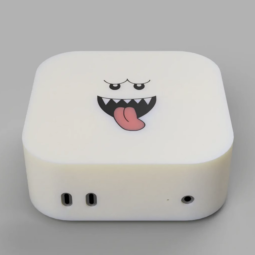 适用于新款Mac mini M4/M4Pro可爱保护壳马里奥可爱幽灵卡比外壳