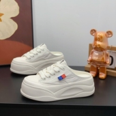 松糕厚底包头拖鞋 小个子增高显瘦丑萌大头半拖 小个子女2026夏新款