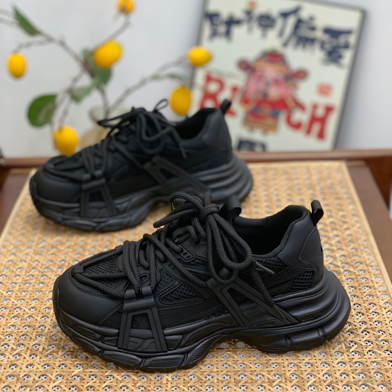 炸街系带运动显瘦厚底休闲老爹鞋