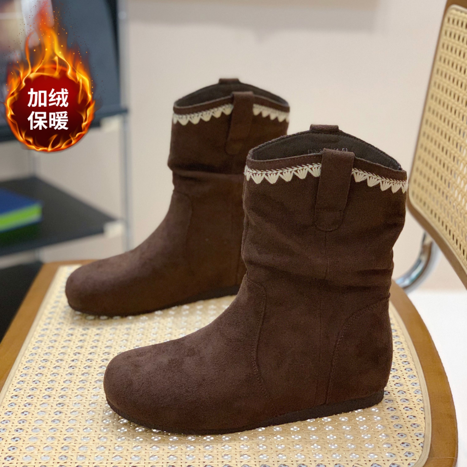 小众高级感时尚百搭森系勃肯靴子