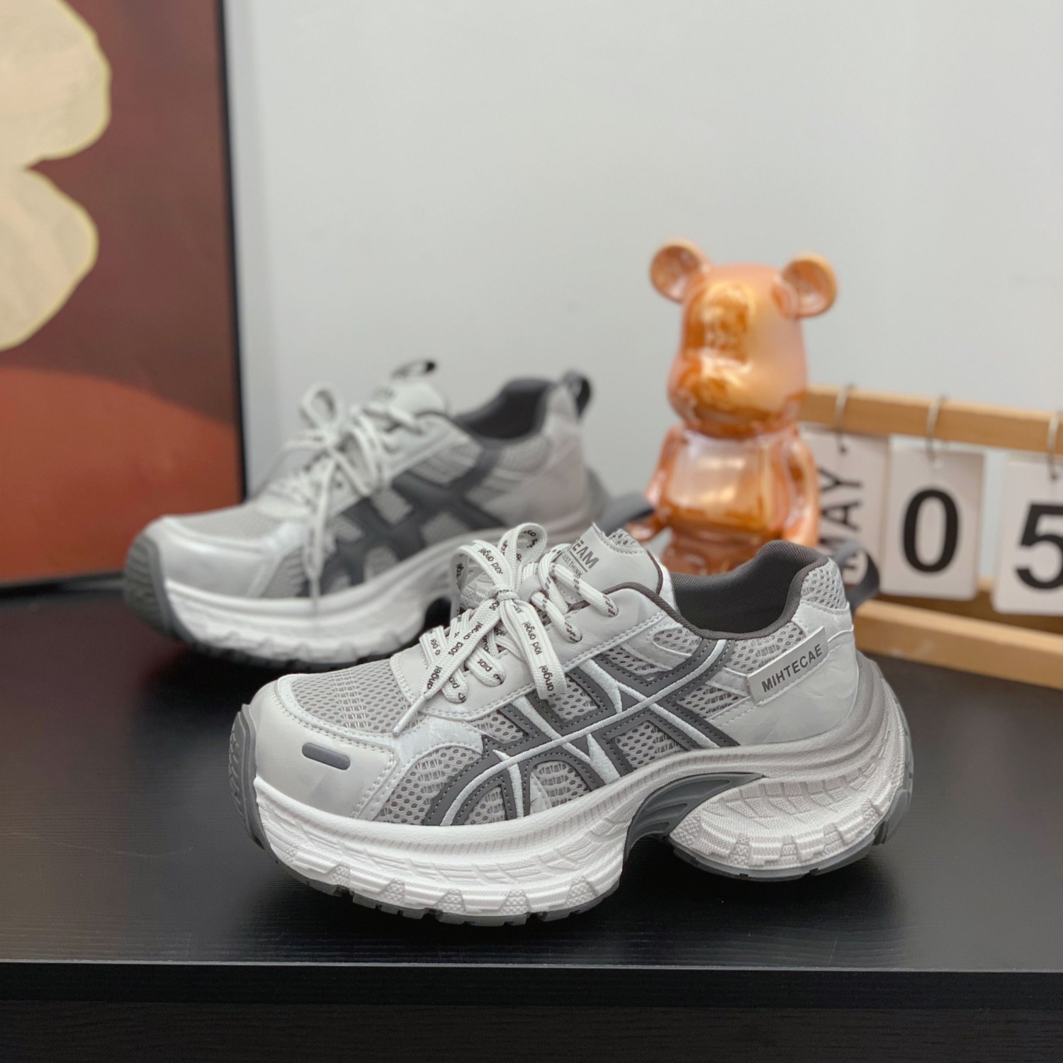 潮酷高级感真皮老爹鞋小个子女2026春新款厚底增高显瘦休闲运动鞋