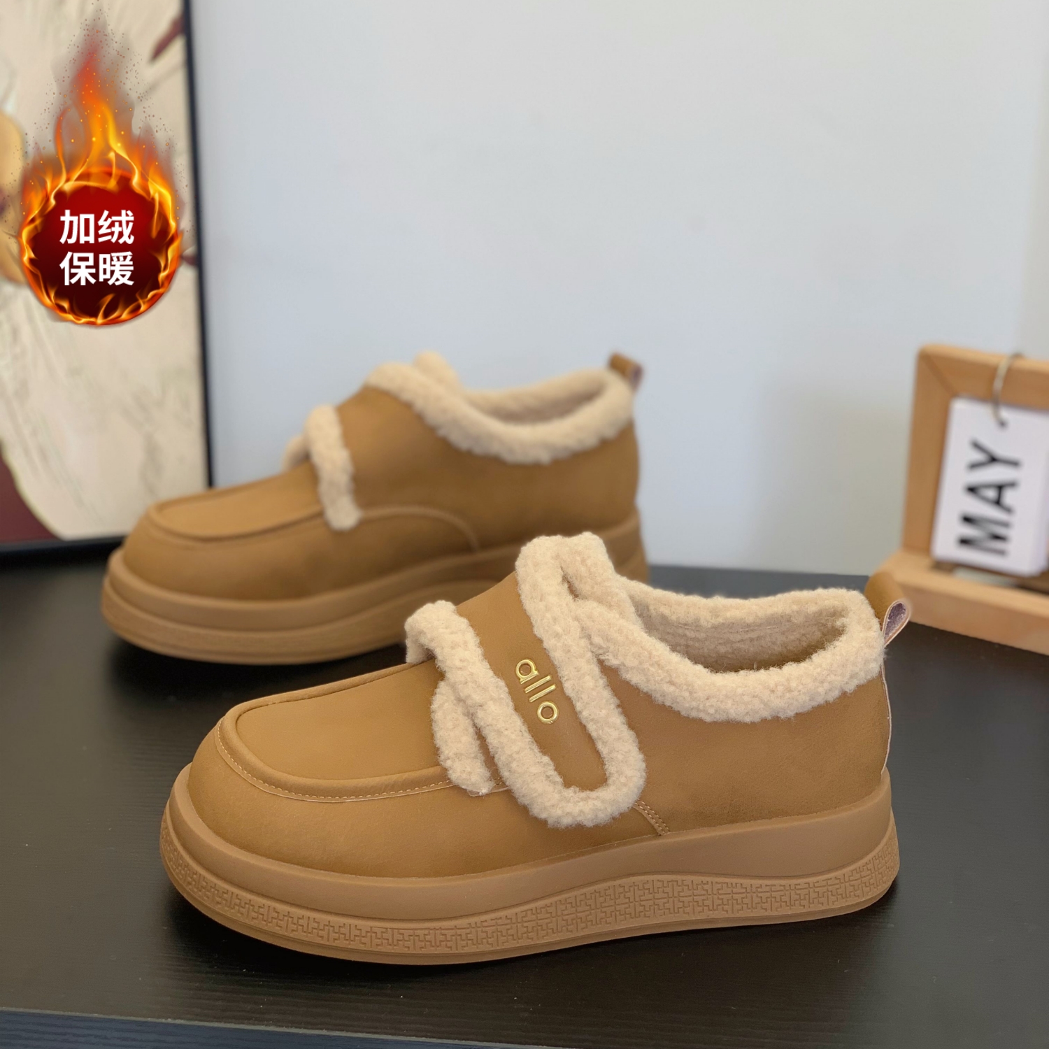 复古时尚百搭潮流软底通勤棉鞋子