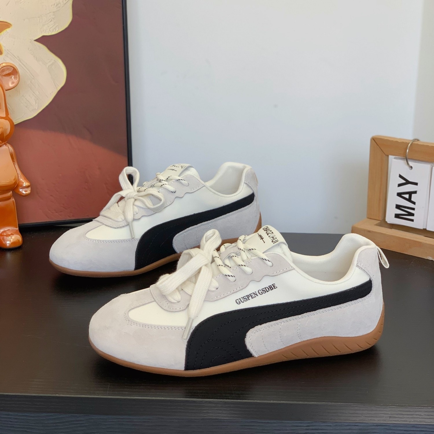 复古真皮德训鞋女2026新款春季超火百搭平底运动休闲显脚小阿甘鞋,女鞋,德训鞋,淘宝优惠券,粉丝福利购,淘宝优惠卷