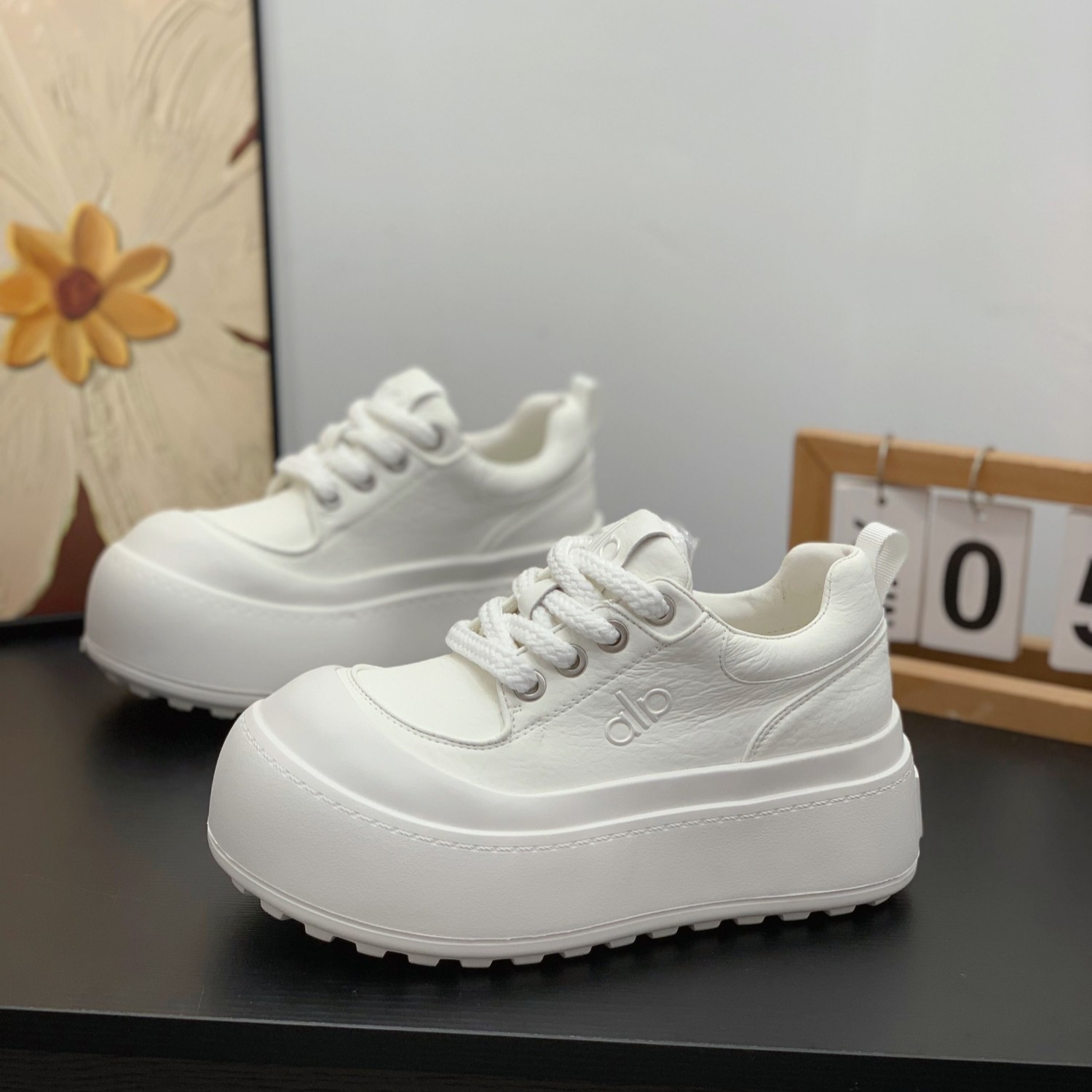 松糕厚底6CM大头鞋小个子女2026春季新款真皮小白鞋小众休闲板鞋,女鞋,松糕（摇摇）鞋,淘宝优惠券,粉丝福利购,淘宝优惠卷