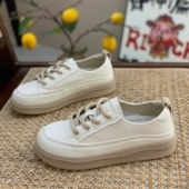 真皮小白鞋 女ins潮2025春秋新款 透气平底休闲单鞋 韩版 显脚小板鞋