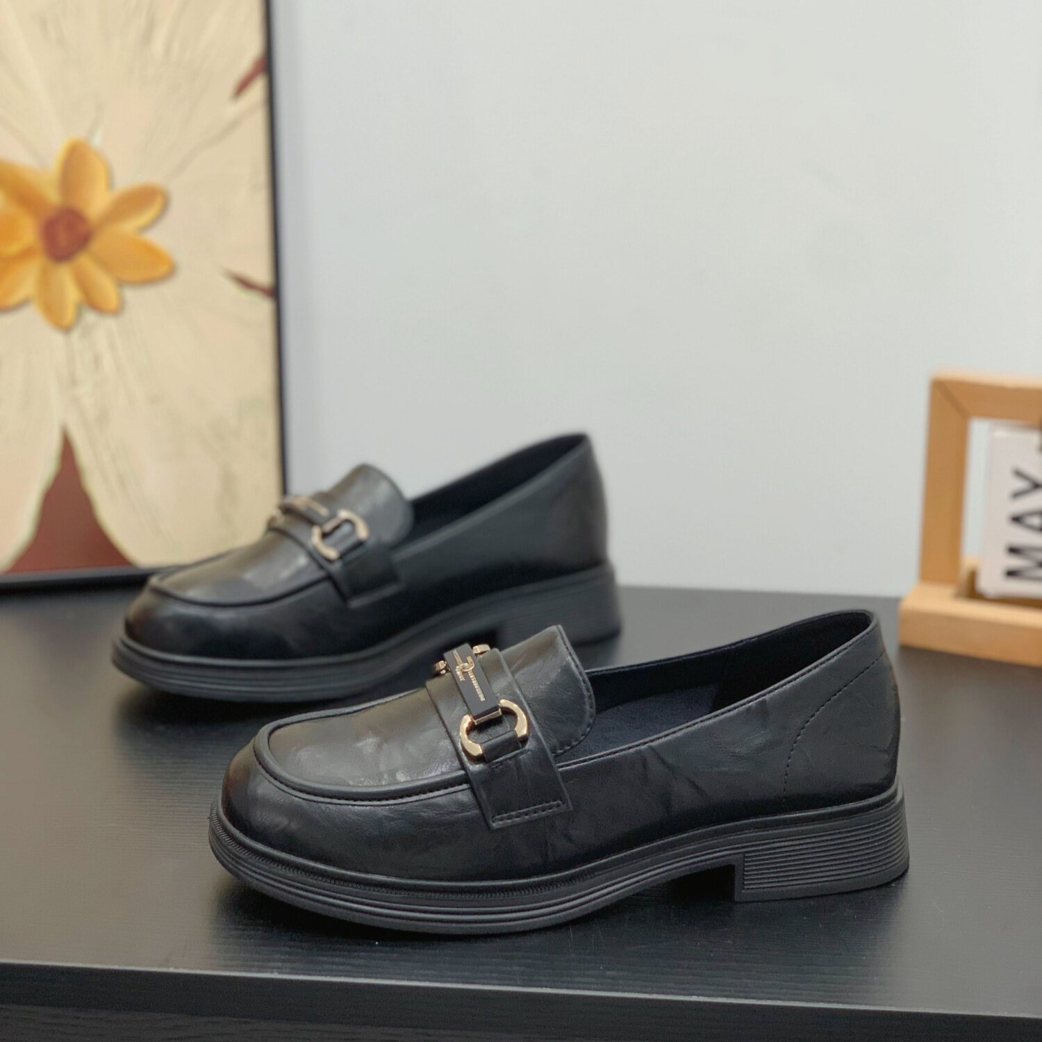 复古学院风经典高级感时尚乐福鞋