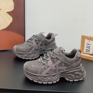 百搭休闲老爹鞋 炸街时尚 小个子女2025秋冬新款 复古潮流厚底运动鞋