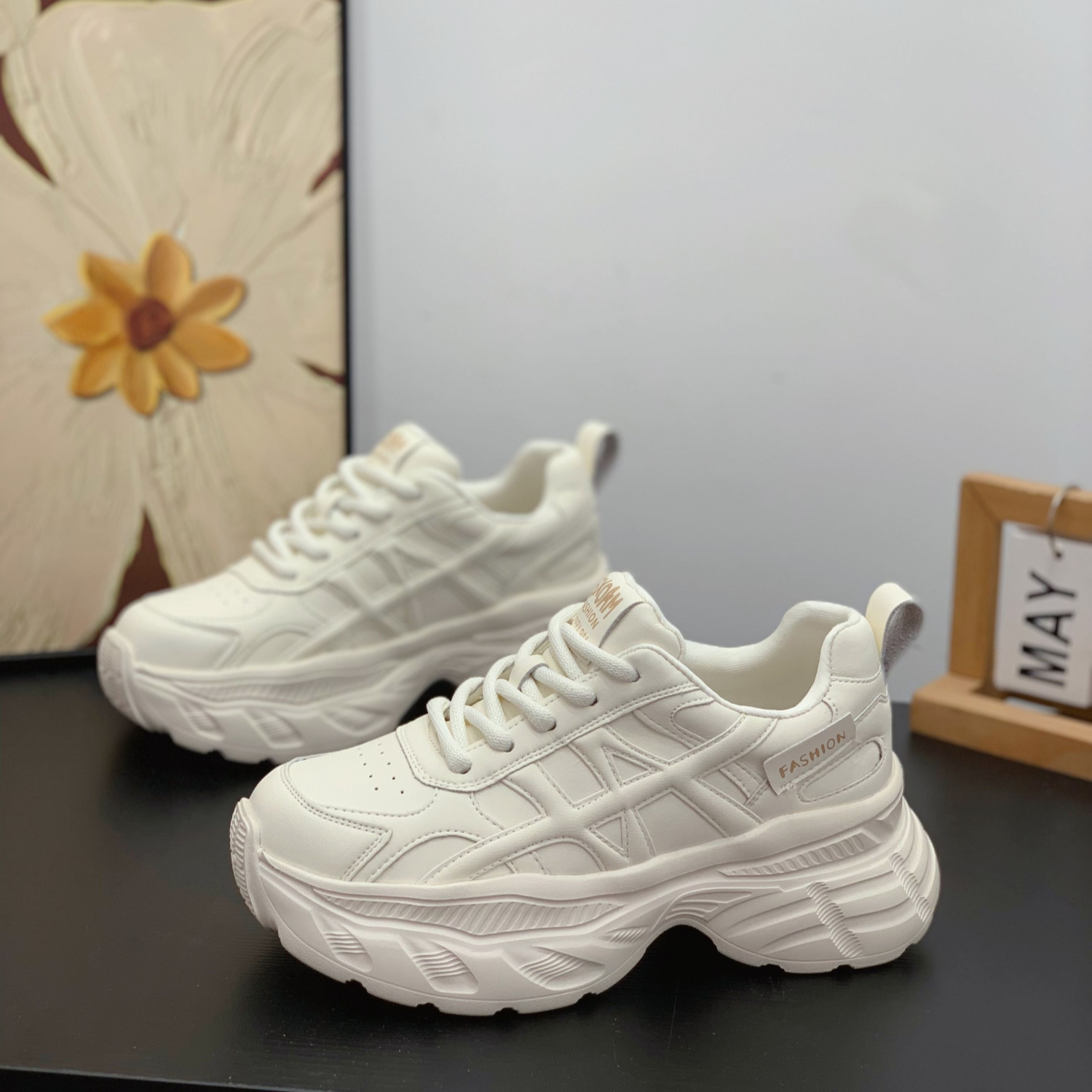 小个子显腿长白月光高级感老爹鞋