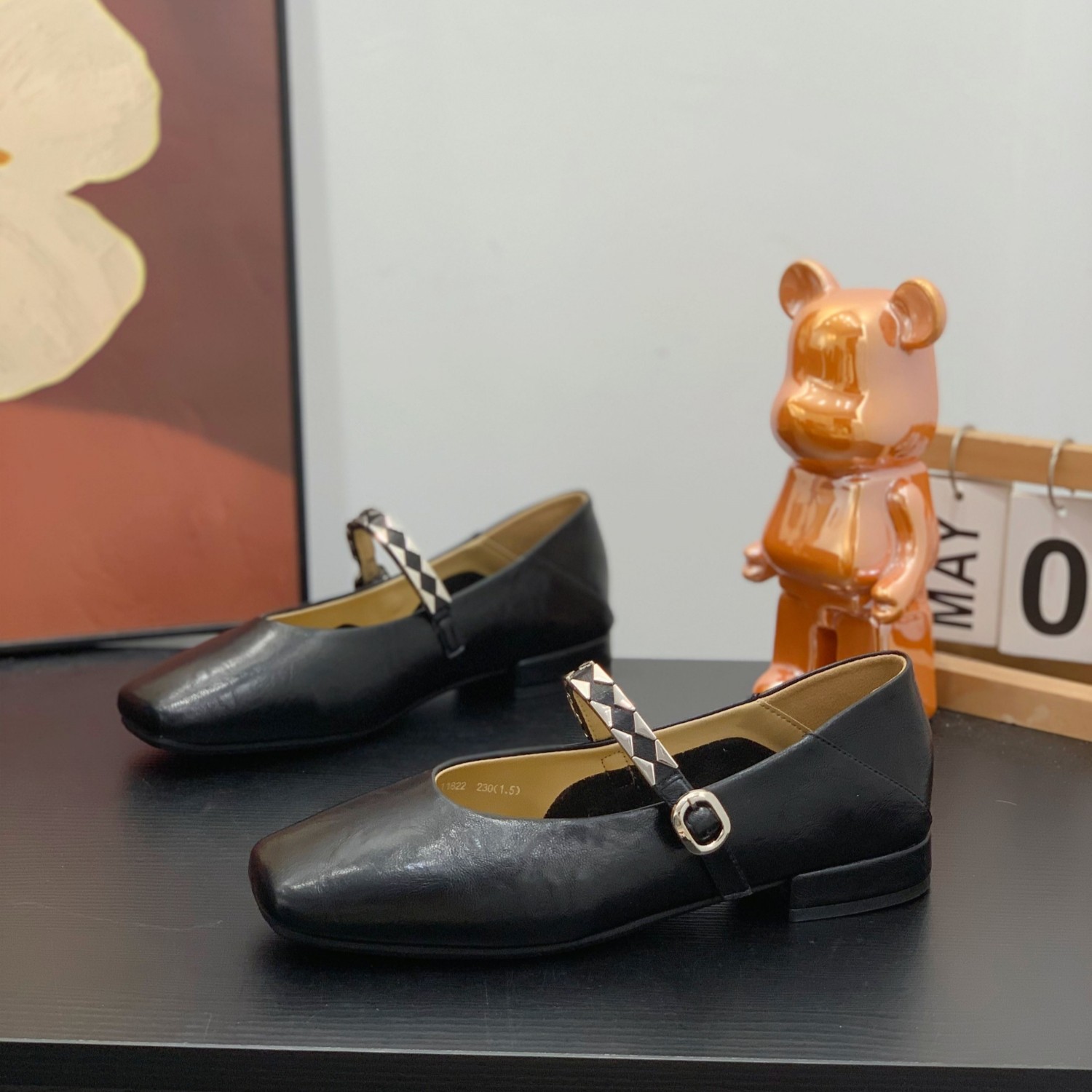 时尚方头两穿浅口单鞋女2026春季新款温柔气质平底一字带玛丽珍鞋,女鞋,玛丽珍鞋,淘宝优惠券,粉丝福利购,淘宝优惠卷