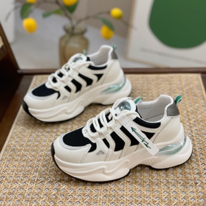 真皮老爹鞋女ins潮2023秋季新款厚底运动百搭透气爆款休闲小白鞋