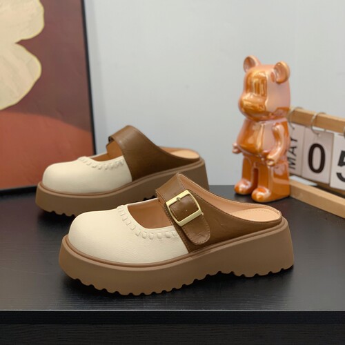 显瘦显腿长百搭高级感复古包头拖