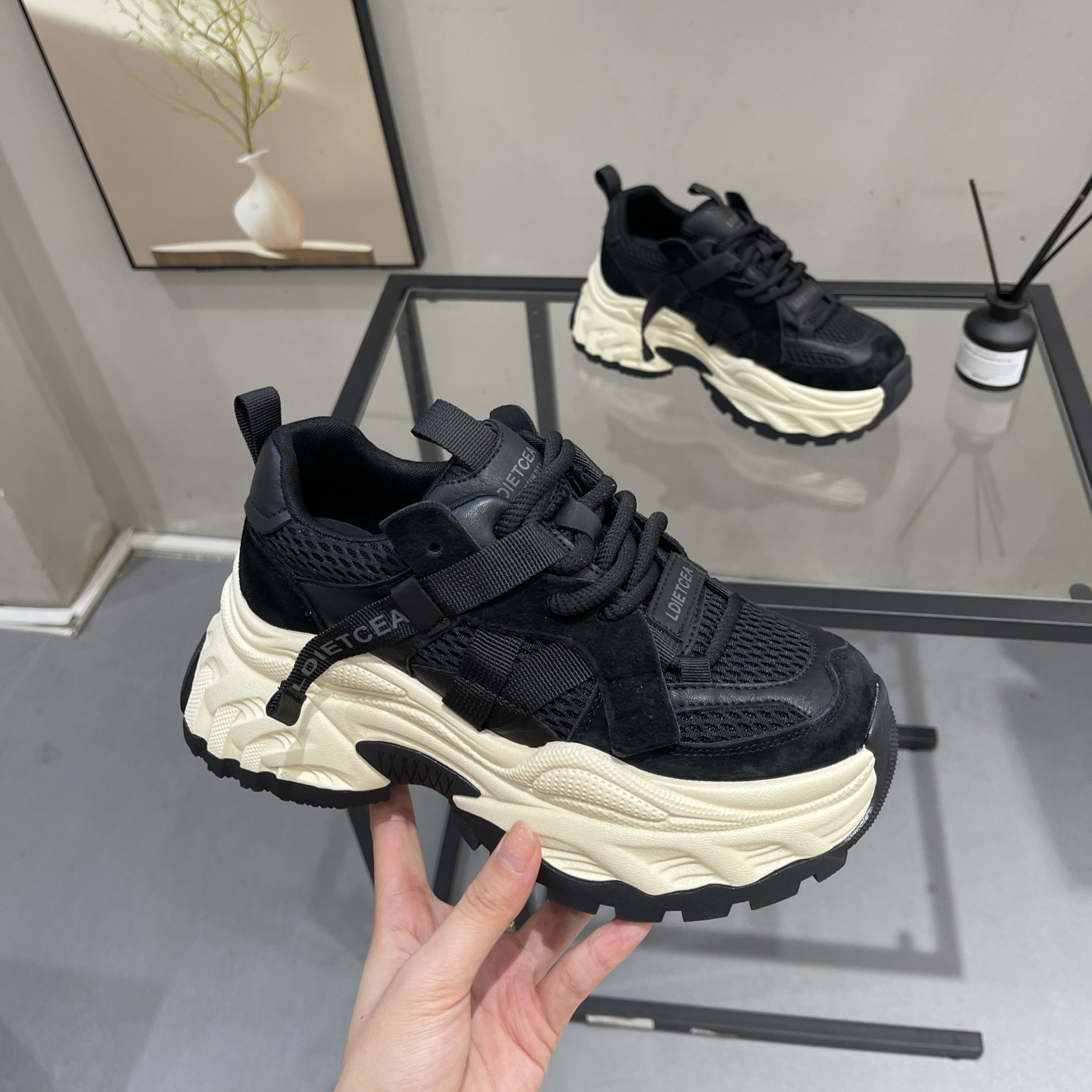 小众拼色秋冬氛围时尚百搭老爹鞋