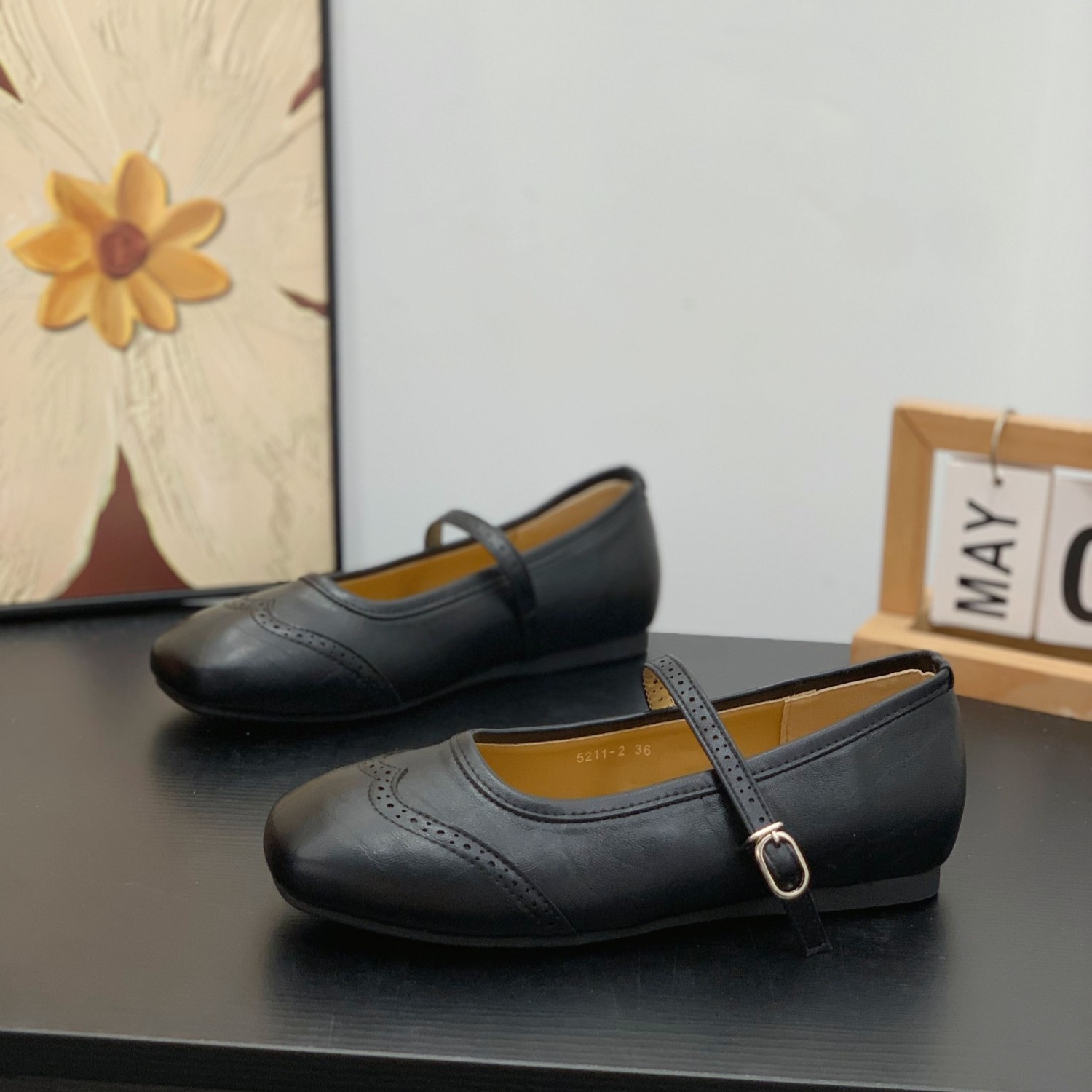 一字扣带平底玛丽珍女鞋2026春季新款通勤显脚小复古气质浅口单鞋,女鞋,玛丽珍鞋,淘宝优惠券,粉丝福利购,淘宝优惠卷