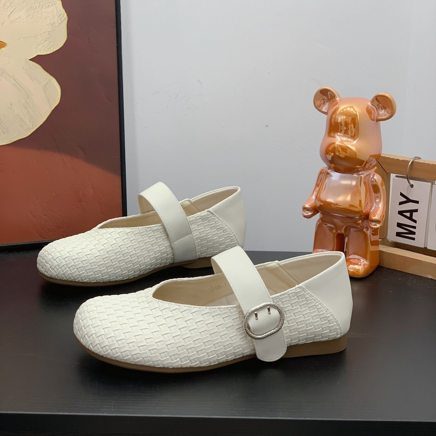 小众复古编织玛丽珍鞋女2026春季新款法式一字带平底浅口两穿单鞋,女鞋,玛丽珍鞋,淘宝优惠券,粉丝福利购,淘宝优惠卷