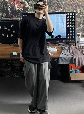 bboy 220克 70支匹马棉高档poping高品质纯色t恤 小领口纯色短袖