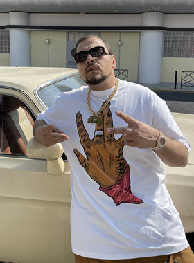 skezz phonic复古old school嘻哈bboy西海岸hiphop说唱小领口短袖