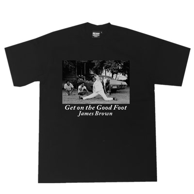 小领口重磅简约嘻哈复古印花短袖