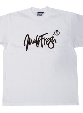 bboy街舞美式old school重磅hiphop宽松大码加厚小领口短袖T恤