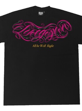 bboy宽松chicano街头old school重磅hiphop匪帮美式小领口短袖T恤