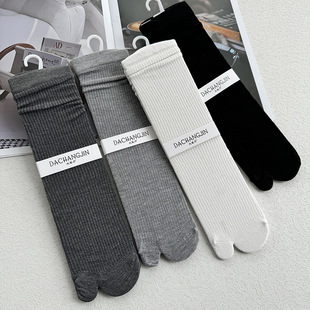 tabi 莱卡棉超柔分趾袜百搭猪蹄鞋 袜竖条纹两指袜rift鞋 袜 socks