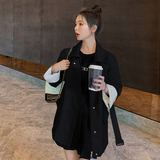 现货X977P145K198春装新款短款皮衣袖口条纹撞色外套女新加XS，女装皮衣，浙宝088