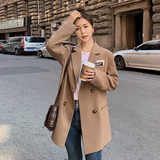 现货X952P110K1682021新款学院风袖标小西装外套，女装西装，浙宝088