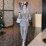 流行西装女春秋新款网红爆款轻熟洋气减龄小个子高级感，女装西装，浙宝088