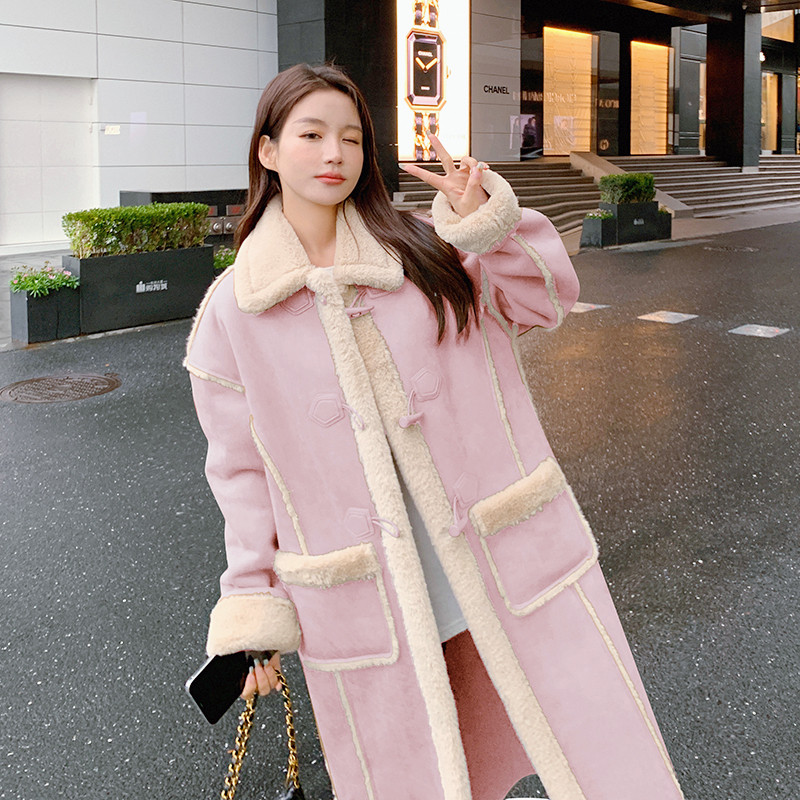 现货M358P185K2782024冬装羊羔毛外套中长款大衣,女装皮草,浙宝088