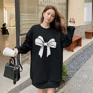 现货M399P120K178 2024春秋装新款针织空气层卫衣连衣裙,女装卫衣/绒衫,浙宝088