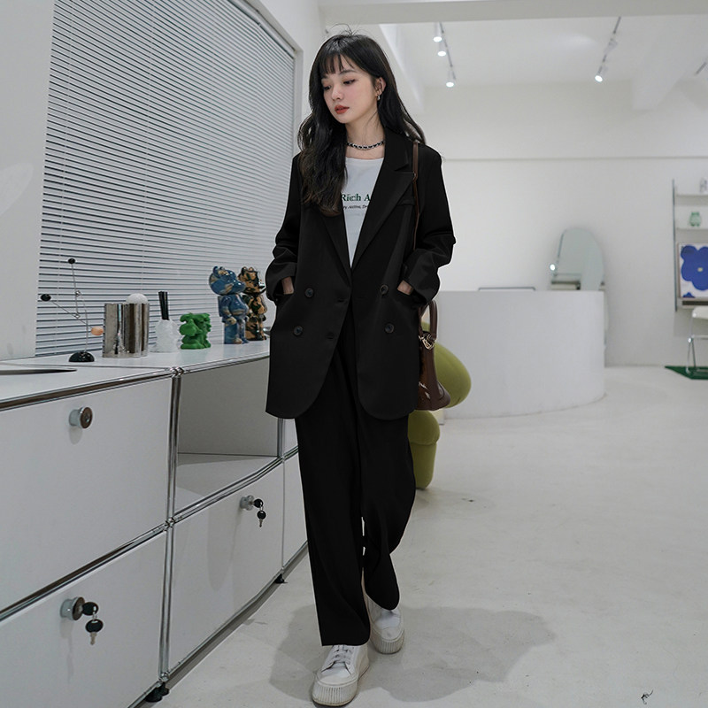 LeceaAlice御姐炸街西装套装2025春季新款韩版休闲气质长裤女,女装套装/套裙,浙宝088